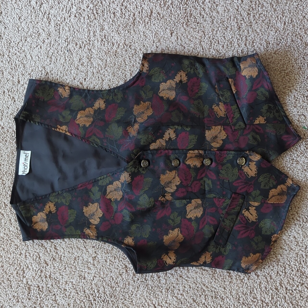 1980s/90s Fall Foliage Vest